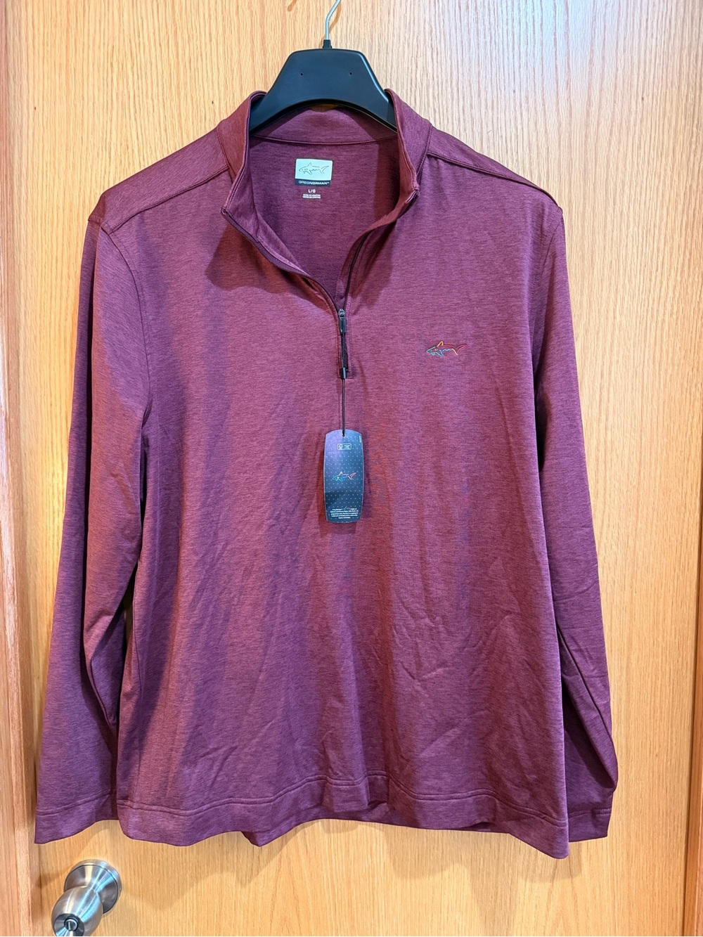 Greg Norman Collection Maroon 1/4 Zip Lightweight Pullover